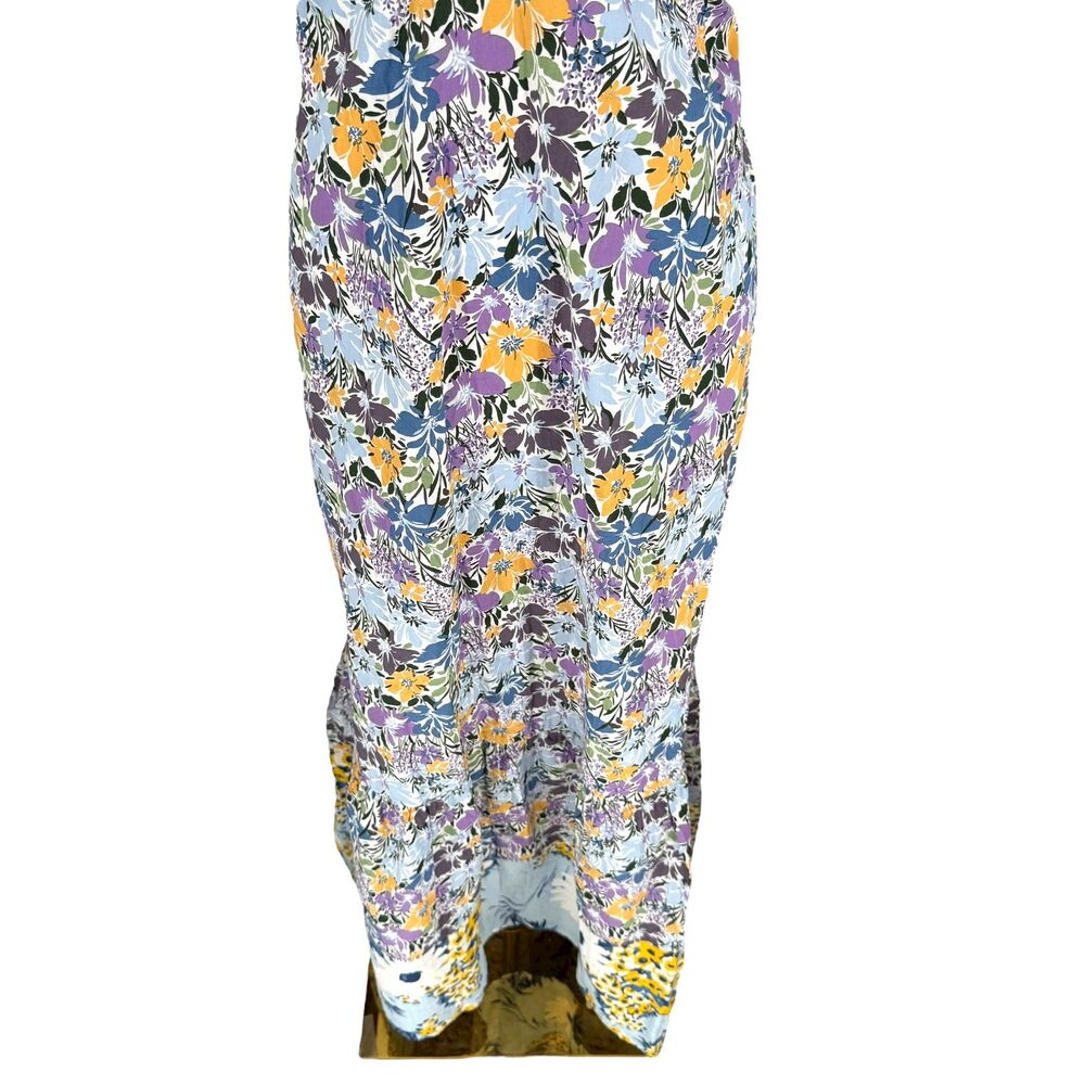 STITCH DROP Maxi Dress XL Ditsy Floral Sleeveless Smocked Pockets Side Zip Boho - Picture 5 of 15